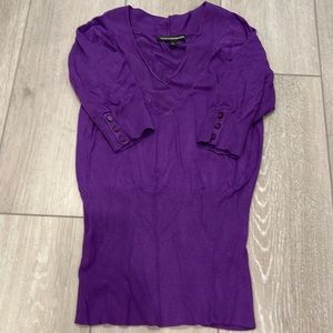 EXPRESS purple v-neck short sleeve sweater
